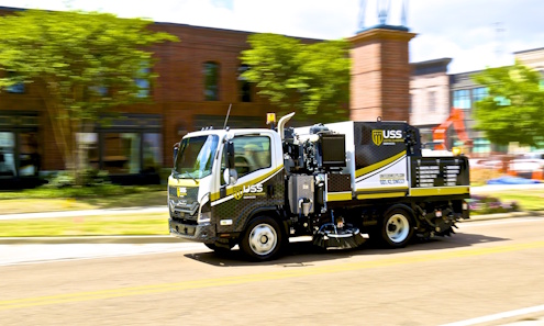 Sweeping truck equipment
